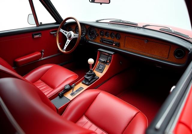 Gli stessi interni dell'Alfa Romeo GTA, perfettamente restaurati.